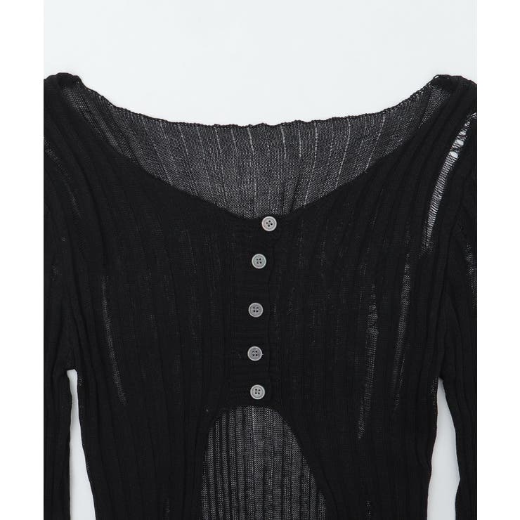 フロントボタンダメージヘムニット | WEGO【WOMEN】 | 詳細画像18 