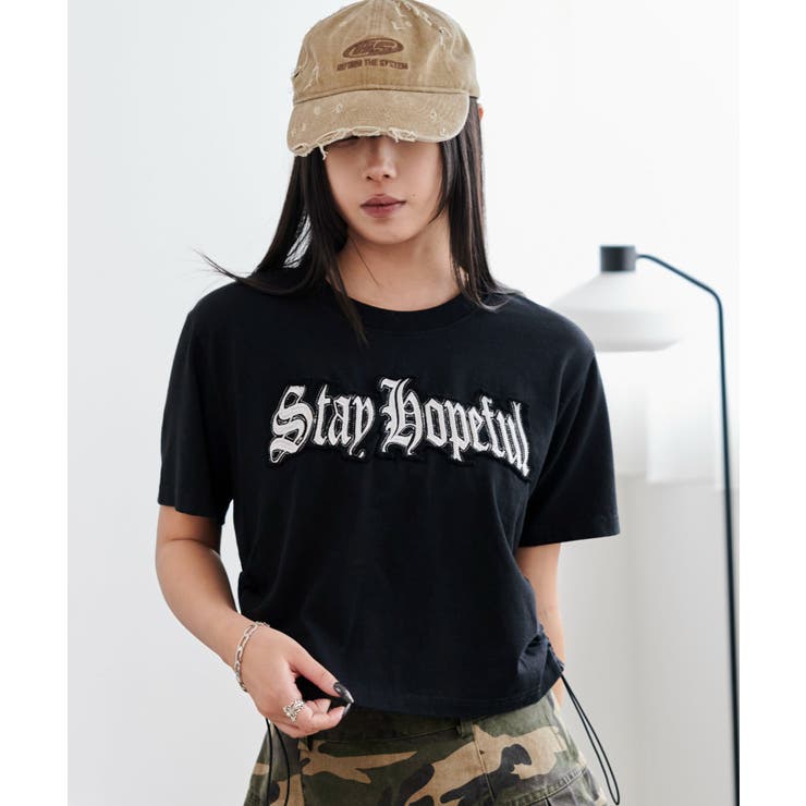 グラフィックサイドドロストショートT | WEGO【WOMEN】 | 詳細画像7 