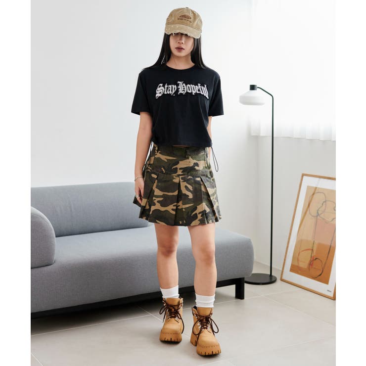 グラフィックサイドドロストショートT | WEGO【WOMEN】 | 詳細画像10 