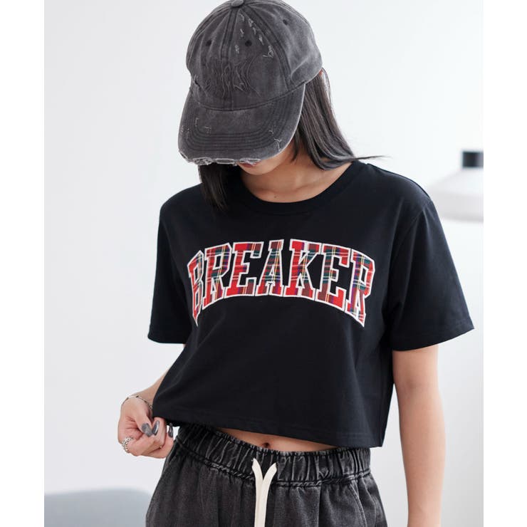 ブラック | ロゴパッチショートT | WEGO【WOMEN】