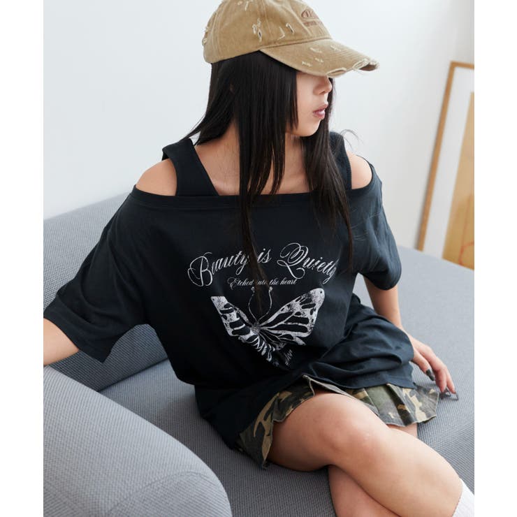 タンクレイヤード風オフショルBIGT[品番：WG010094968]｜WEGO