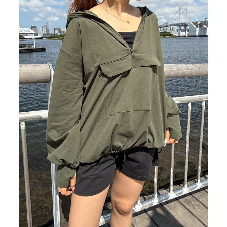 ハーフジップアノラックパーカー | WEGO【WOMEN】 | 詳細画像6 