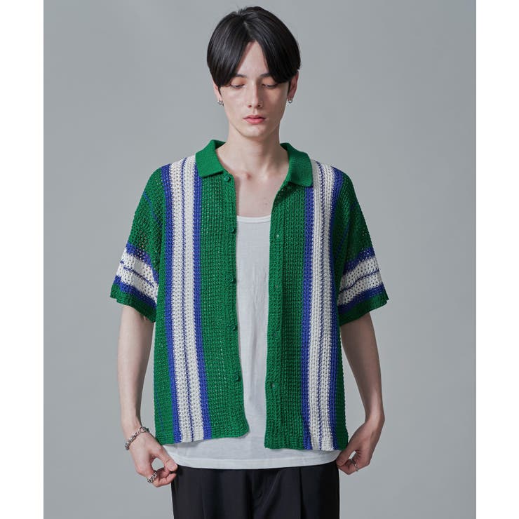 ラインニットシャツ(SS) | WEGO【MEN】 | 詳細画像1 
