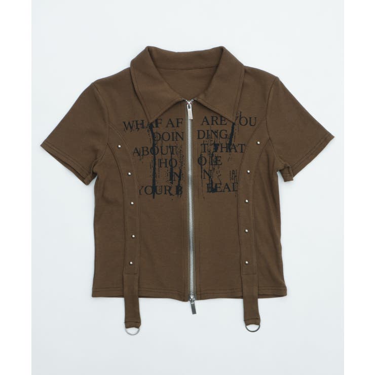 WジップスタッズクロップドSSトップス | WEGO【WOMEN】 | 詳細画像11 