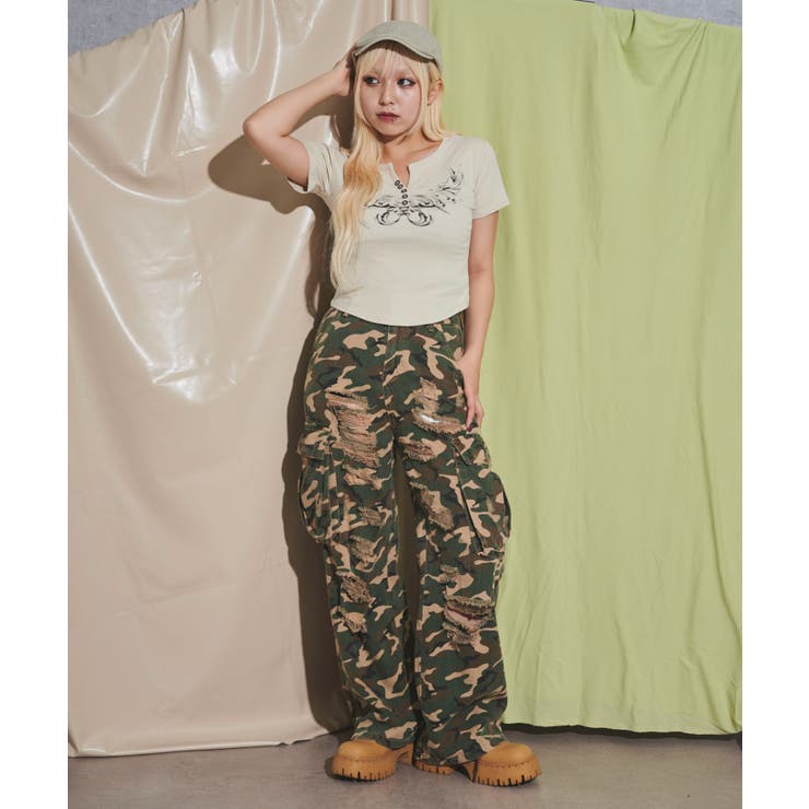 ヘンリーネックドームスタッズT | WEGO【WOMEN】 | 詳細画像3 