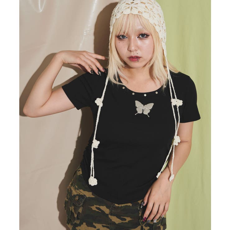 スタッズバタフライピチT | WEGO【WOMEN】 | 詳細画像1 