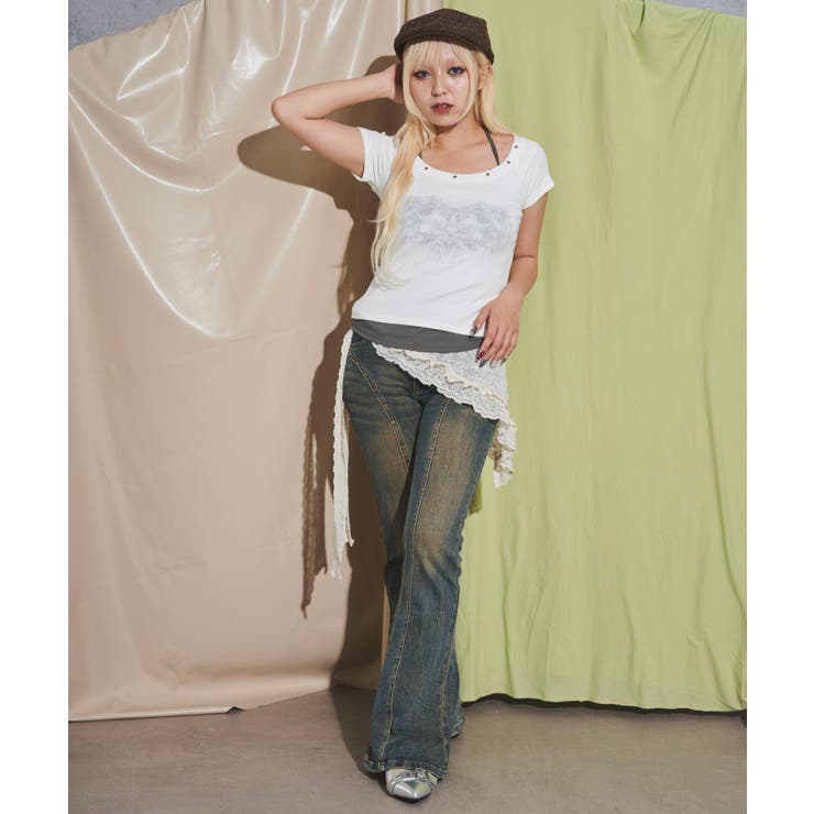 ハトメレイヤードグラフィックT | WEGO【WOMEN】 | 詳細画像2 