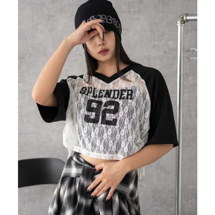 ラグランレースサイドドロストショートT | WEGO【WOMEN】 | 詳細画像11 