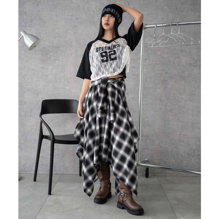 ラグランレースサイドドロストショートT | WEGO【WOMEN】 | 詳細画像13 