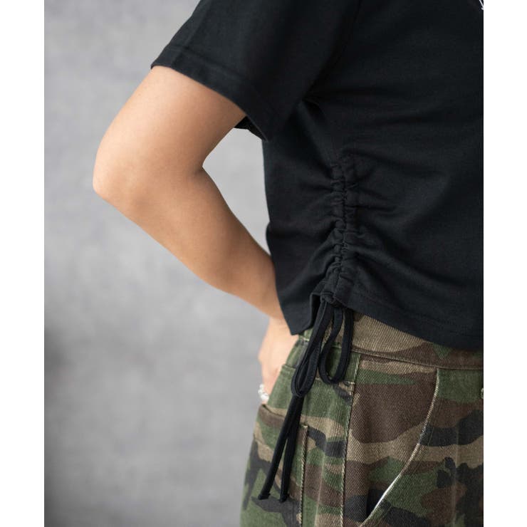 グラフィックショートサイドリボンドロストT | WEGO【WOMEN】 | 詳細画像10 