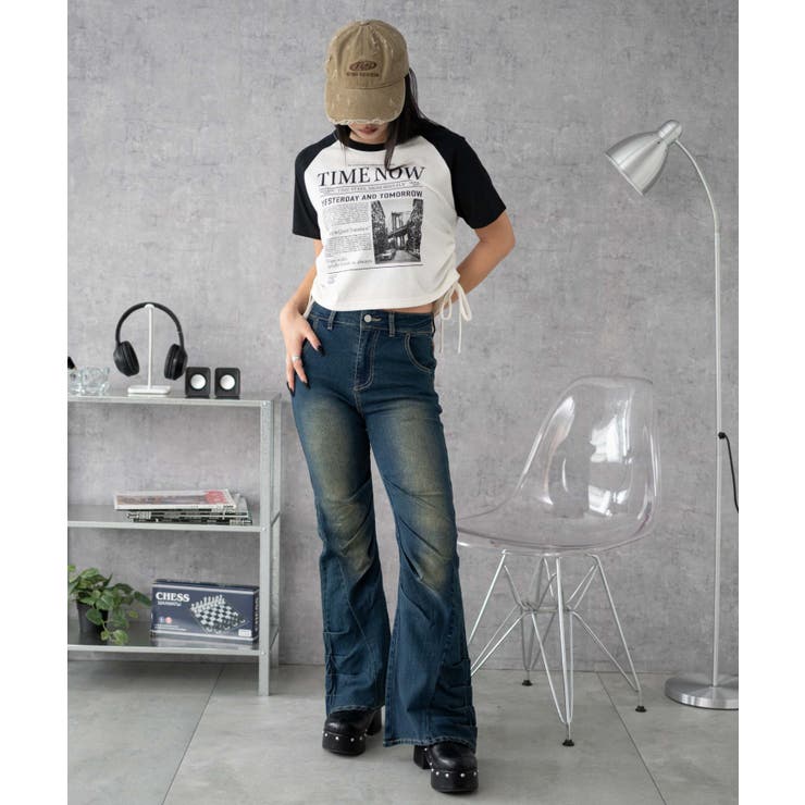 グラフィックショートサイドリボンドロストT | WEGO【WOMEN】 | 詳細画像13 