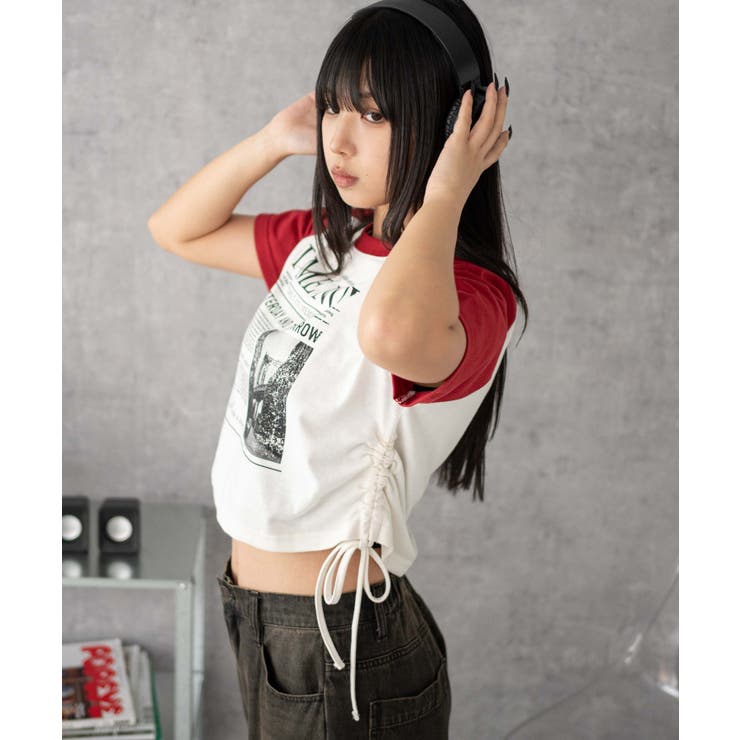 グラフィックショートサイドリボンドロストT | WEGO【WOMEN】 | 詳細画像15 