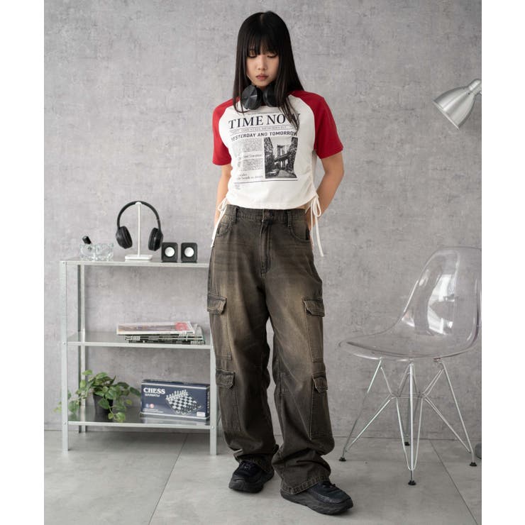 グラフィックショートサイドリボンドロストT | WEGO【WOMEN】 | 詳細画像16 