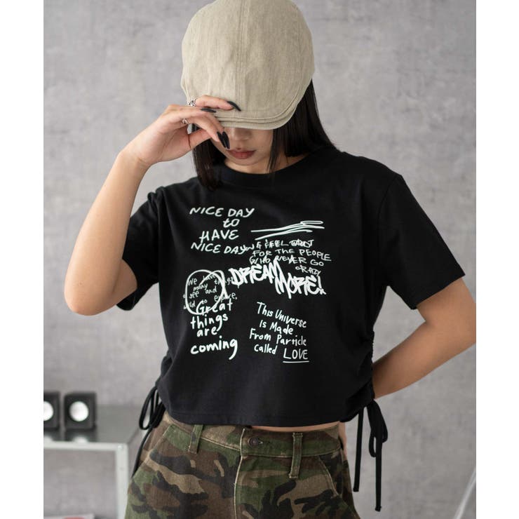 グラフィックショートサイドリボンドロストT | WEGO【WOMEN】 | 詳細画像23 