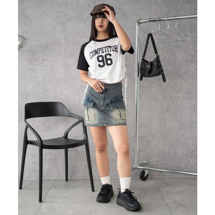 グラフィックショートサイドリボンドロストT | WEGO【WOMEN】 | 詳細画像27 