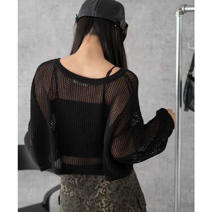 スプレーロゴジャガードメッシュニット | WEGO【WOMEN】 | 詳細画像12 