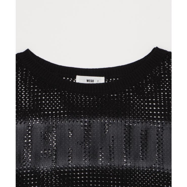 スプレーロゴジャガードメッシュニット | WEGO【WOMEN】 | 詳細画像16 