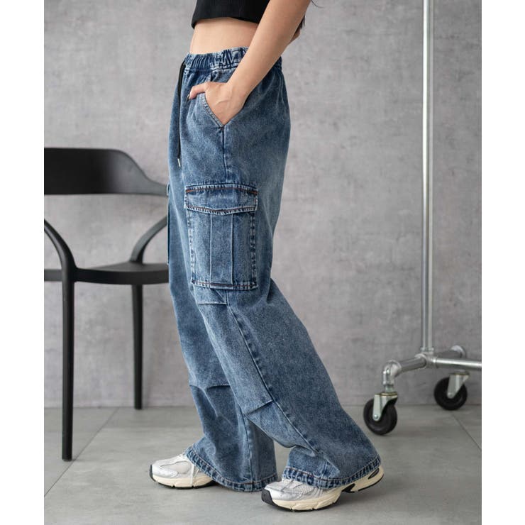 デニムイージーパラシュートカーゴパンツ | WEGO【WOMEN】 | 詳細画像15 