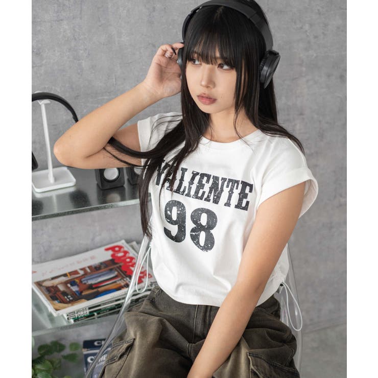 グラフィックノースリーブサイドドロストショートT | WEGO【WOMEN】 | 詳細画像1 