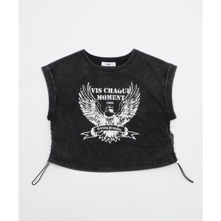 グラフィックノースリーブサイドドロストショートT | WEGO【WOMEN】 | 詳細画像19 