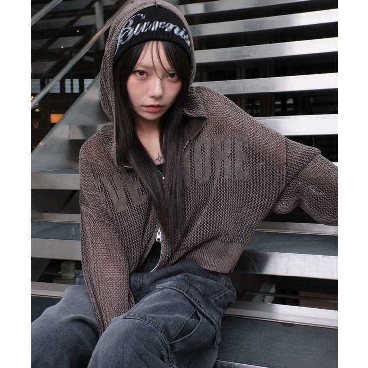 ヴィンテージウォッシュメッシュパーカー | WEGO【WOMEN】 | 詳細画像1 