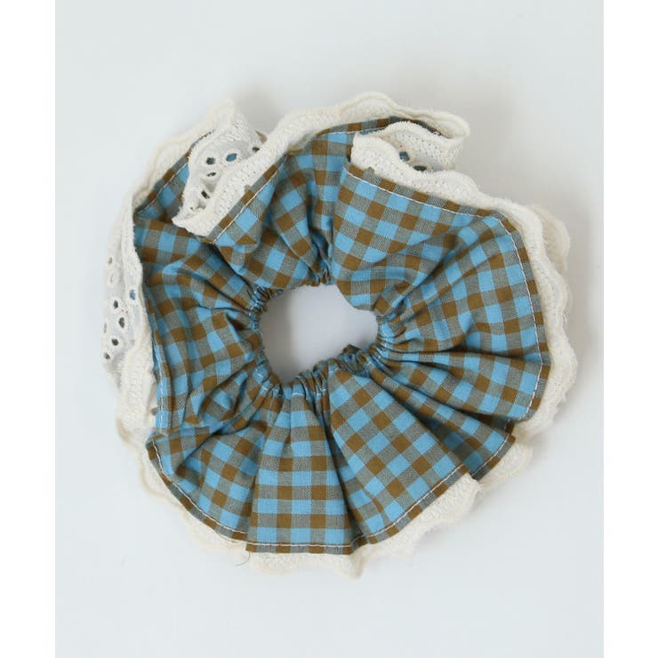 Lコットンレースギンガムチェックシュシュ | WEGO【WOMEN】 | 詳細画像3 