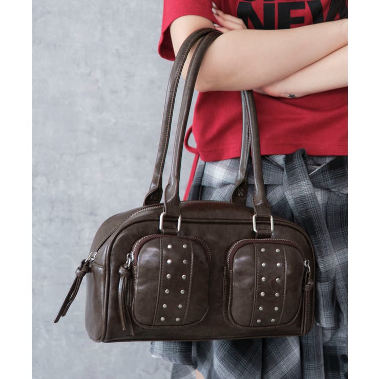 スタッズ付き立体ポケットボストン | WEGO【WOMEN】 | 詳細画像5 