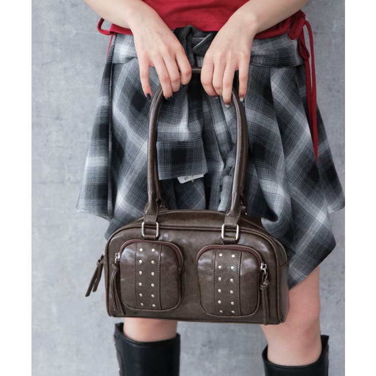 スタッズ付き立体ポケットボストン | WEGO【WOMEN】 | 詳細画像6 