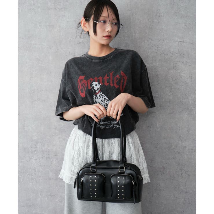 スタッズ付き立体ポケットボストン | WEGO【WOMEN】 | 詳細画像13 