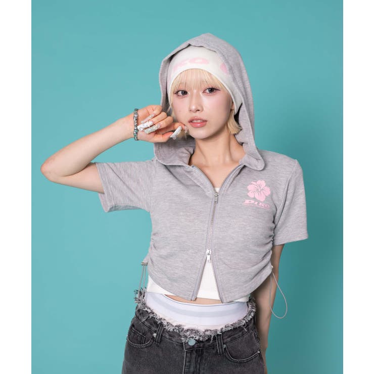y2k 00s❤︎ 美品 ピコ piko レディース カウチンニットパーカー shopnikoniko パーカー ニットパーカー ジップアップ ショート丈
