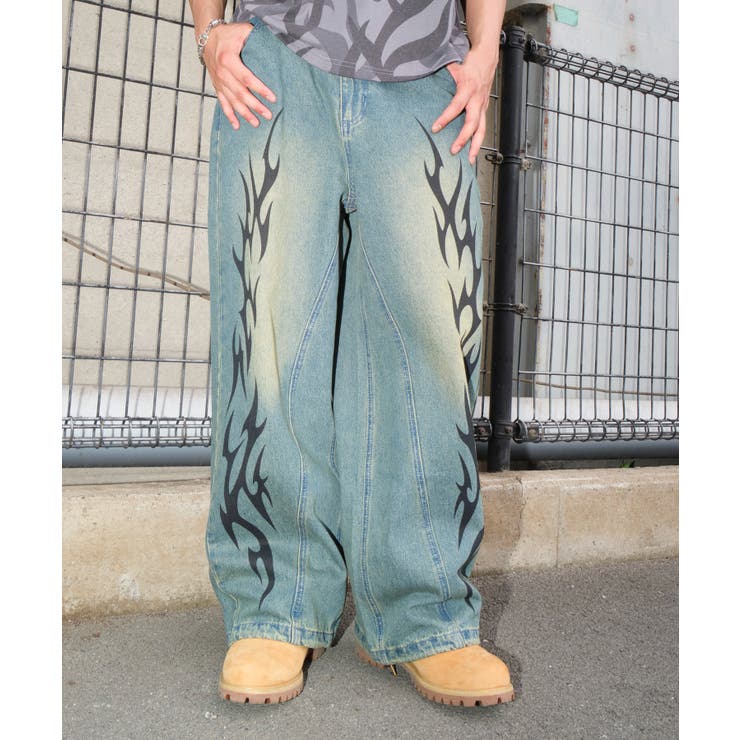 トライバルデニムパンツ | WEGO【MEN】 | 詳細画像1 