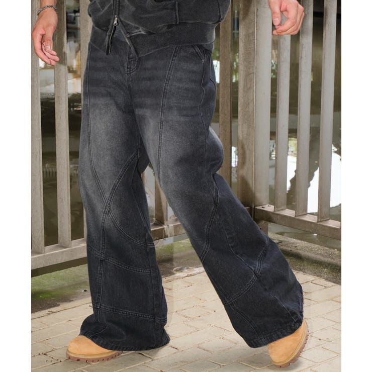 65 | スウィッチングフレアデニムパンツ | WEGO【MEN】