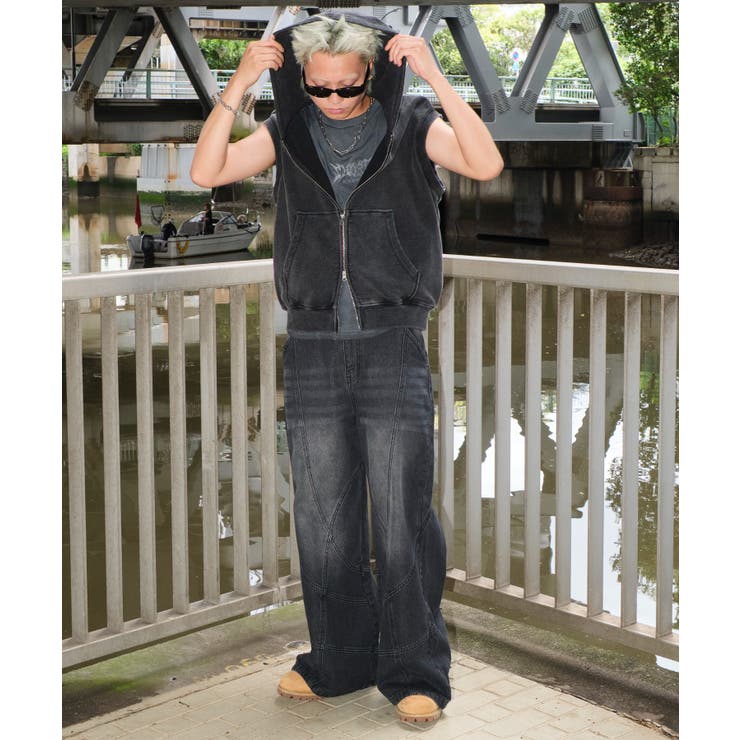 スウィッチングフレアデニムパンツ | WEGO【MEN】 | 詳細画像25 