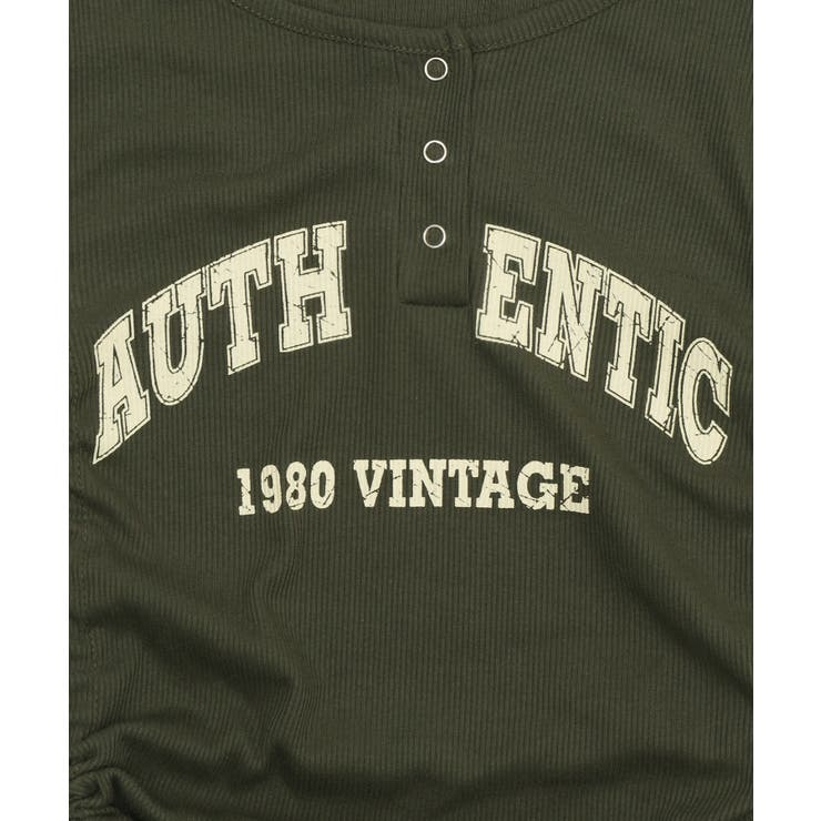 サイドギャザーヘンリーネックロゴT | WEGO【WOMEN】 | 詳細画像14 