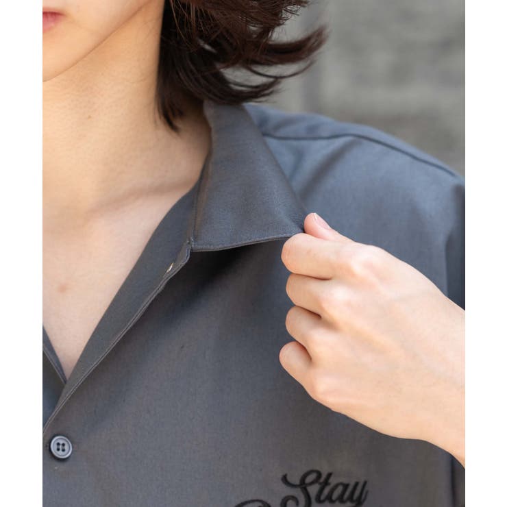 刺繍ロゴツイルワークシャツ | WEGO【MEN】 | 詳細画像6 