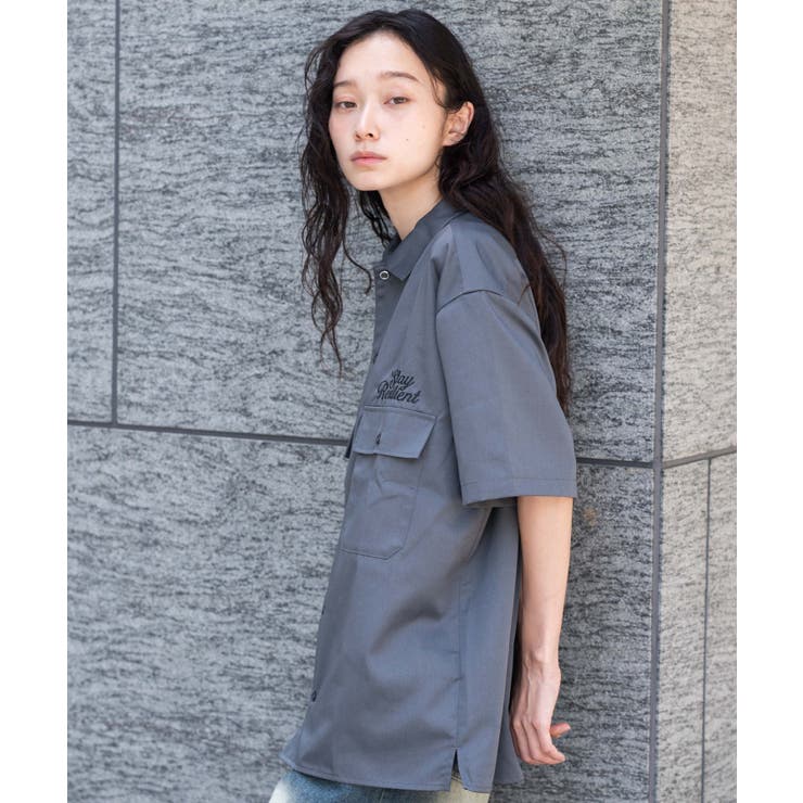 刺繍ロゴツイルワークシャツ | WEGO【MEN】 | 詳細画像28 
