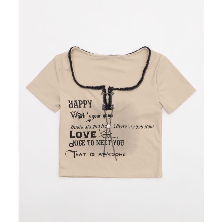 メタルパーツ付きロゴT | WEGO【WOMEN】 | 詳細画像10 