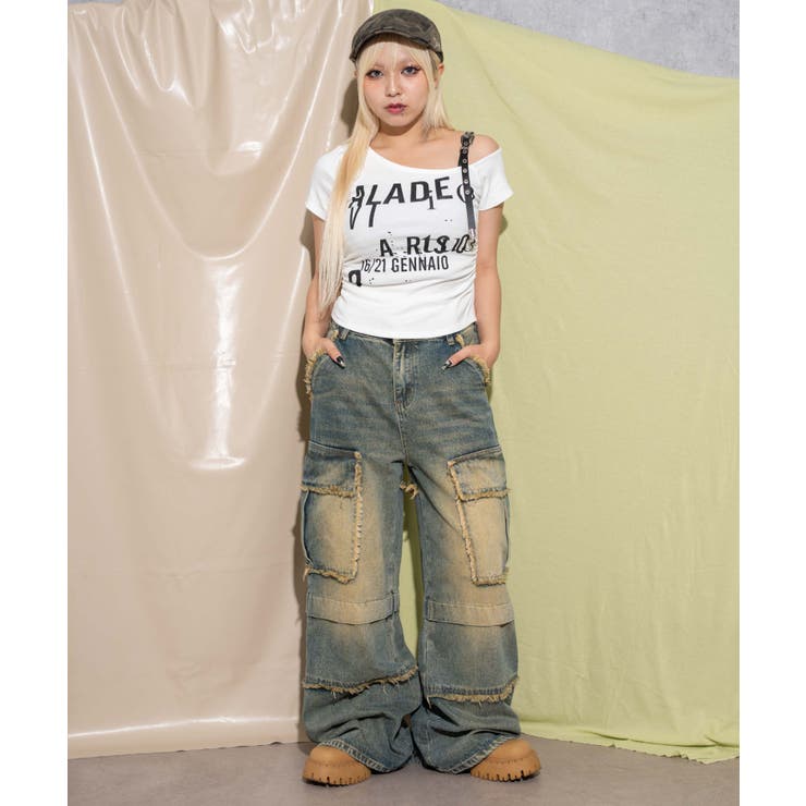 ハトメショルダーロゴワンショルT | WEGO【WOMEN】 | 詳細画像6 