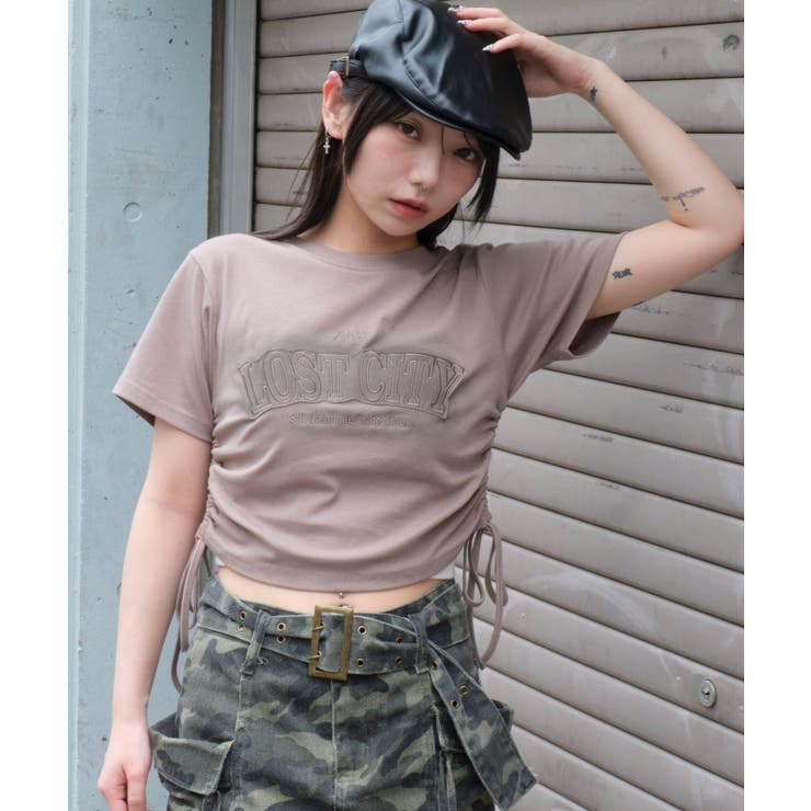 グレー | スプレーロゴドロストちびT | WEGO【WOMEN】