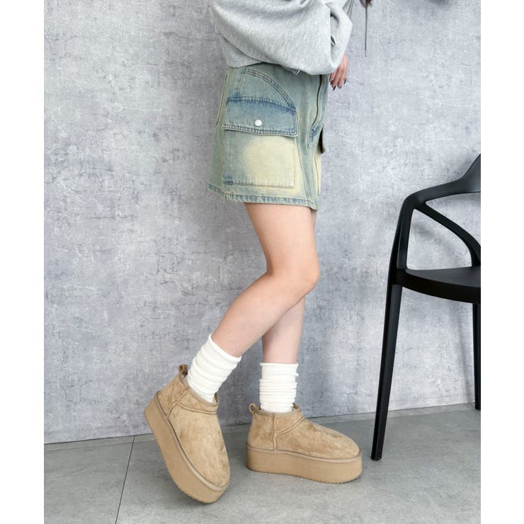 厚底ムートンタッチブーツ | WEGO【WOMEN】 | 詳細画像15 