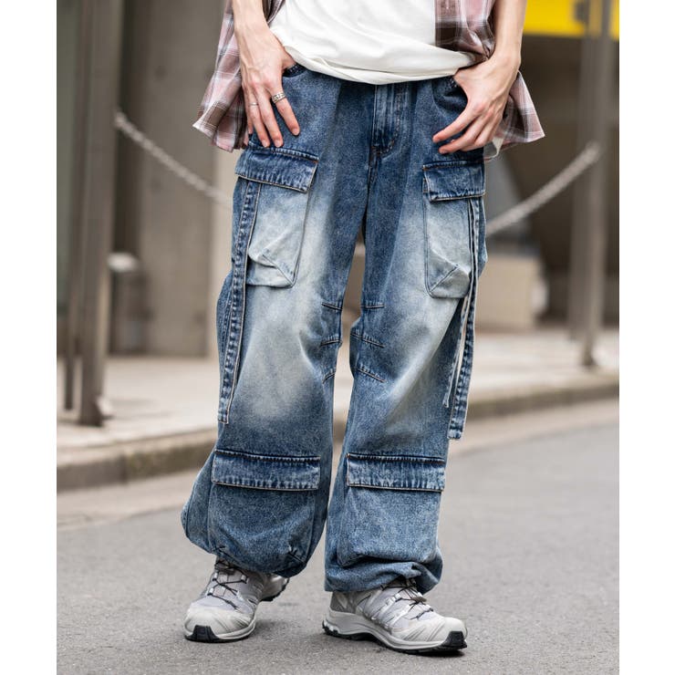 イージーマルチポケットデニムカーゴ | WEGO【MEN】 | 詳細画像1 