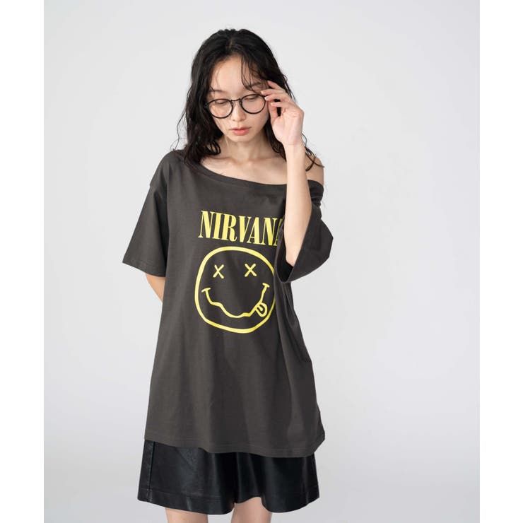 NIRVANA別注オフショルビッグT | WEGO【WOMEN】 | 詳細画像5 