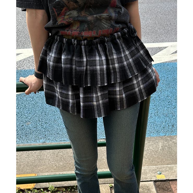 peco　スコットランド製ラップスカート ENGINEERED GARMENTS｜コットン ビッグプレイド ラップ スカート “Wrap