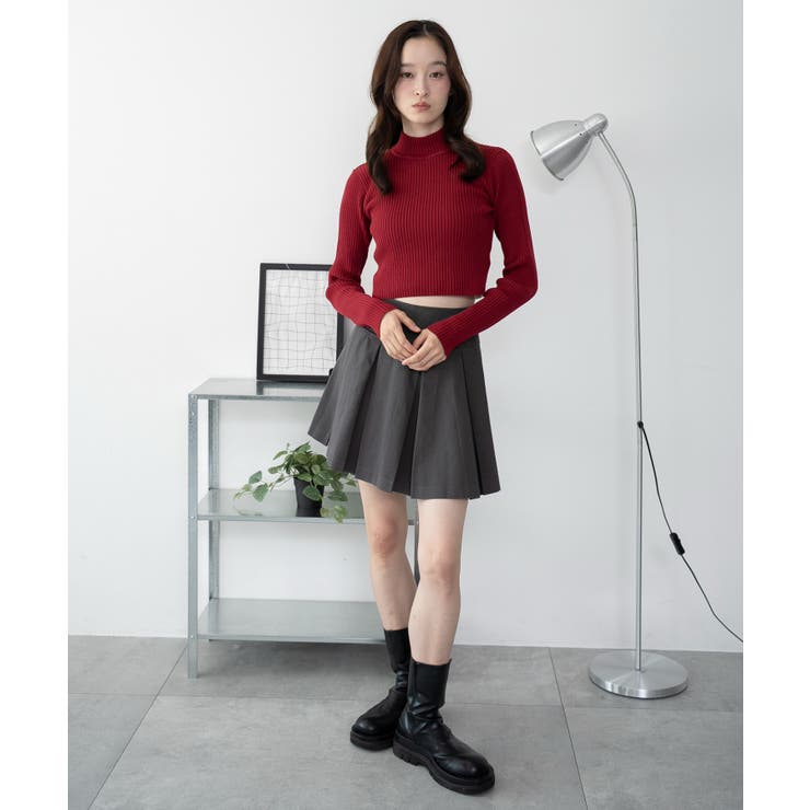 リブハイネックショートニット | WEGO【WOMEN】 | 詳細画像2 