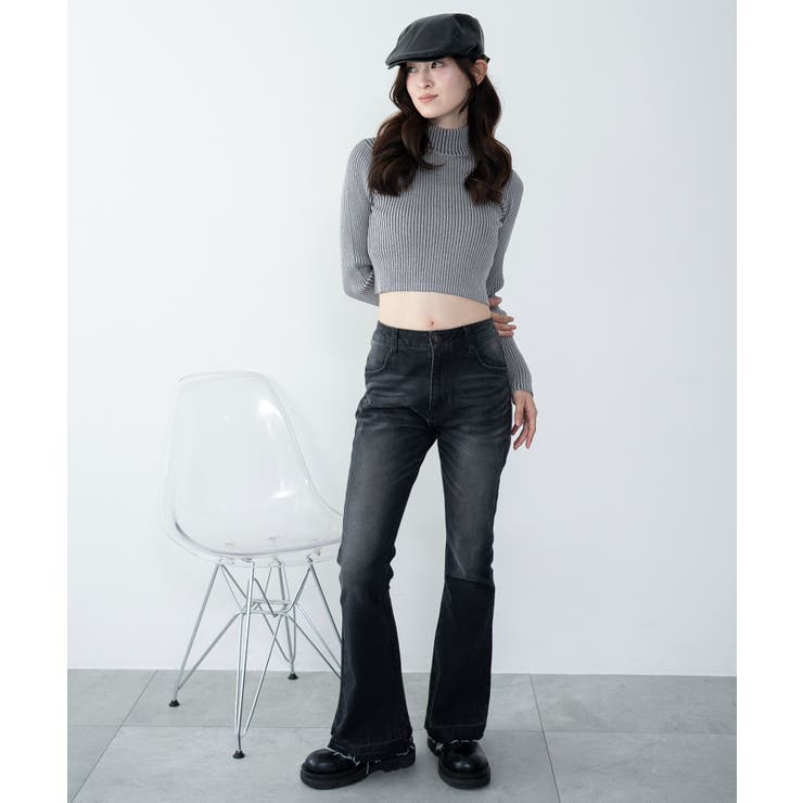 リブハイネックショートニット | WEGO【WOMEN】 | 詳細画像5 