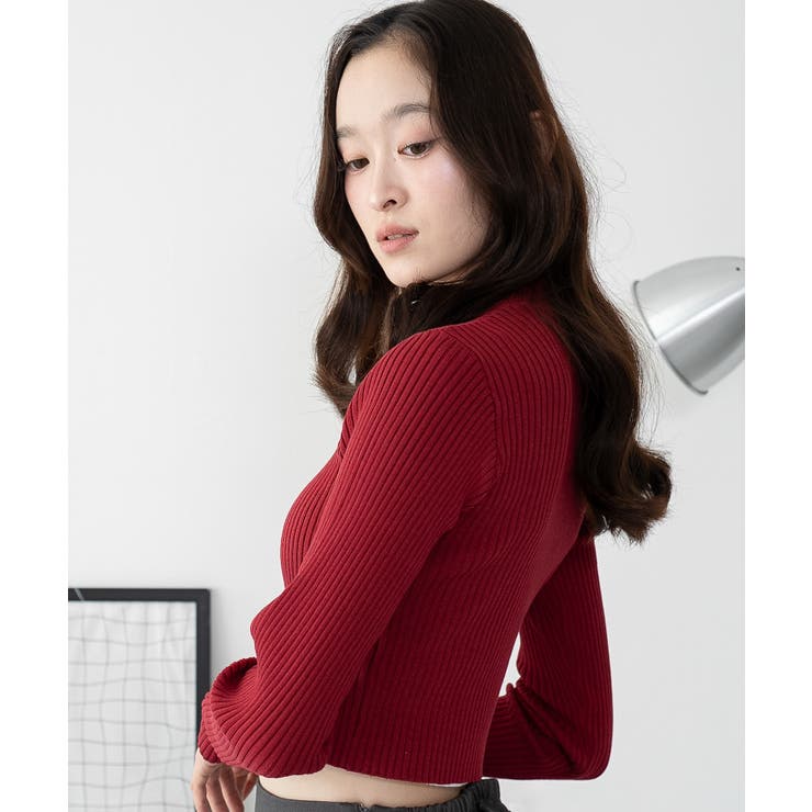 リブハイネックショートニット | WEGO【WOMEN】 | 詳細画像10 