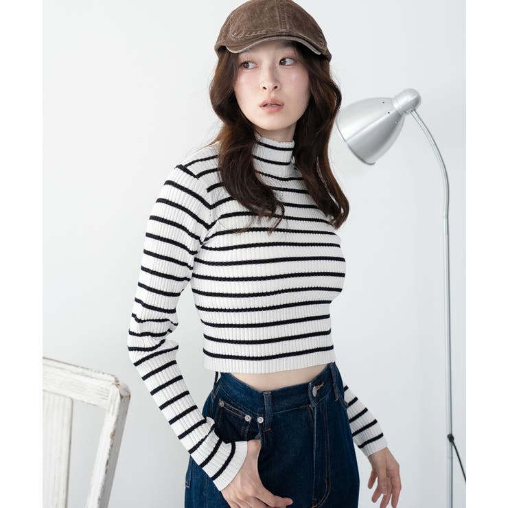 リブハイネックショートニット | WEGO【WOMEN】 | 詳細画像16 