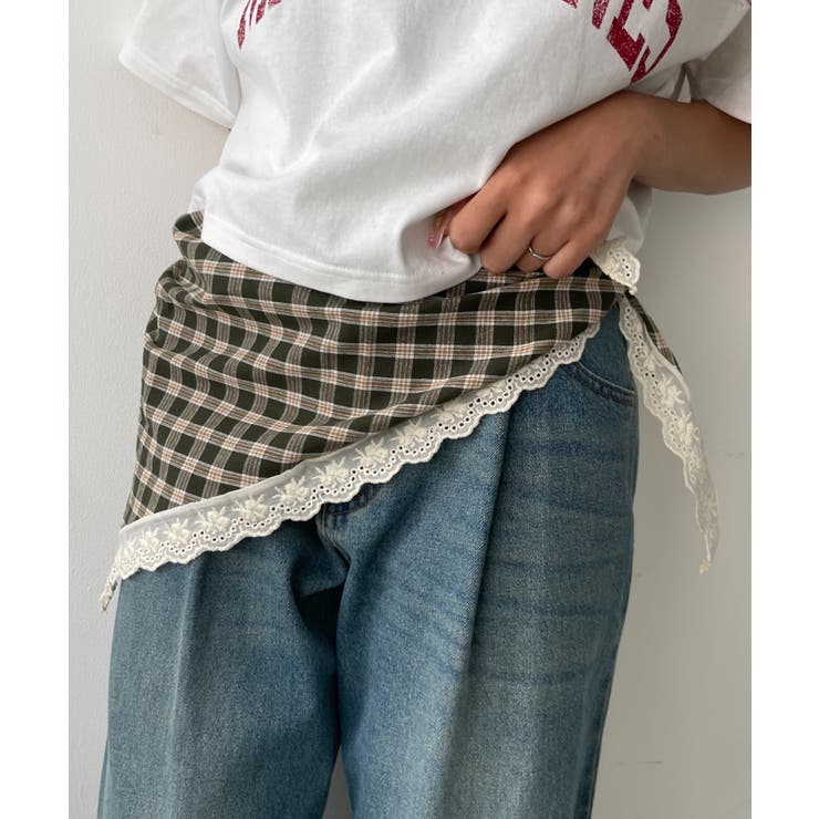 柄1 | チェックレースラップスカート | WEGO【WOMEN】