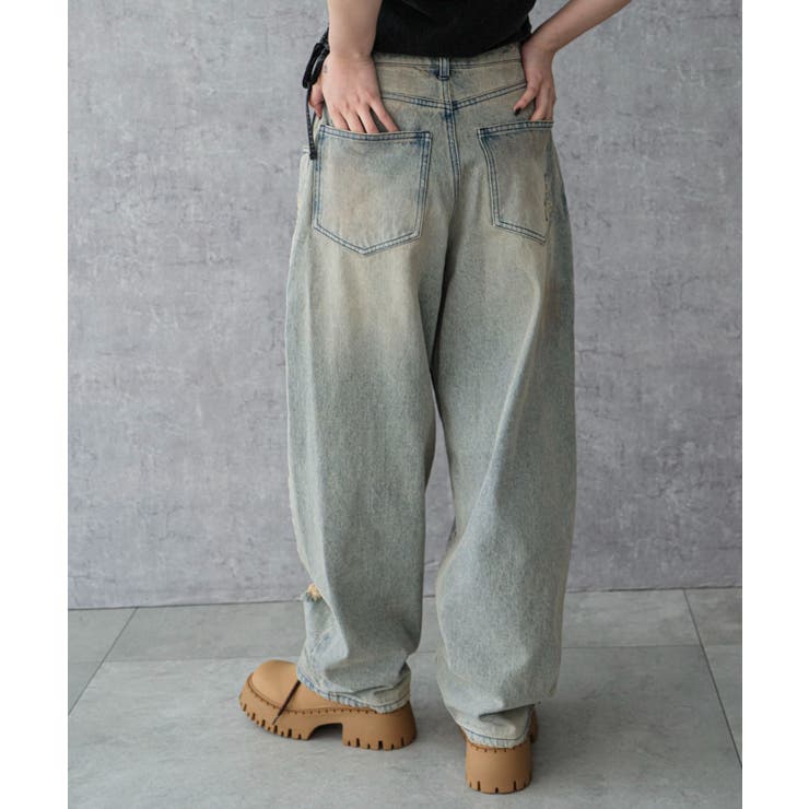 BEAUTY&YOUTH クラッシュデニムパンツ ウォッシャブル コバルト S ヘビークラッシュデニムパンツ｜WEGO（ウィゴー） – WEGO ONLINE
