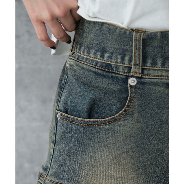 ベルト付デニムプリーツスカパン | WEGO【WOMEN】 | 詳細画像5 